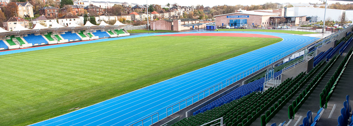 Scotstoun Stadium in an archival photograph