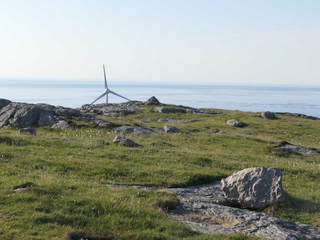 Barra’s community wind turbine beside the sea in the Outer Hebrides