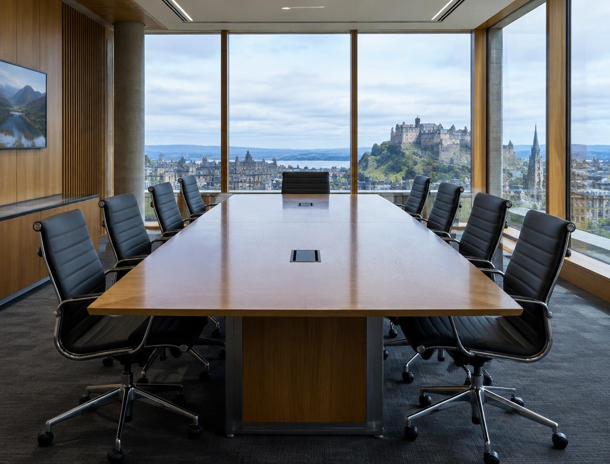 Illustrative image of an empty boardroom; not the SCRA board