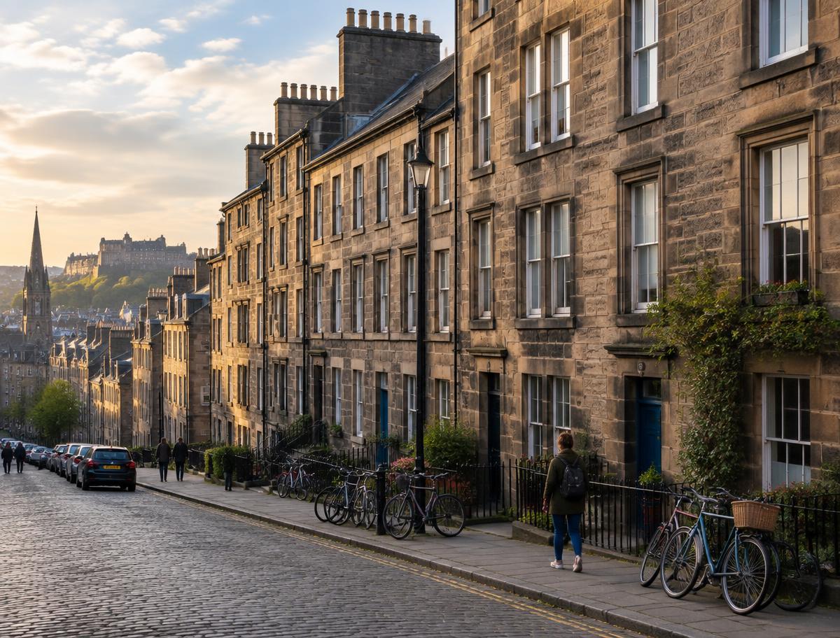 Illustrative image of an Edinburgh tenement street