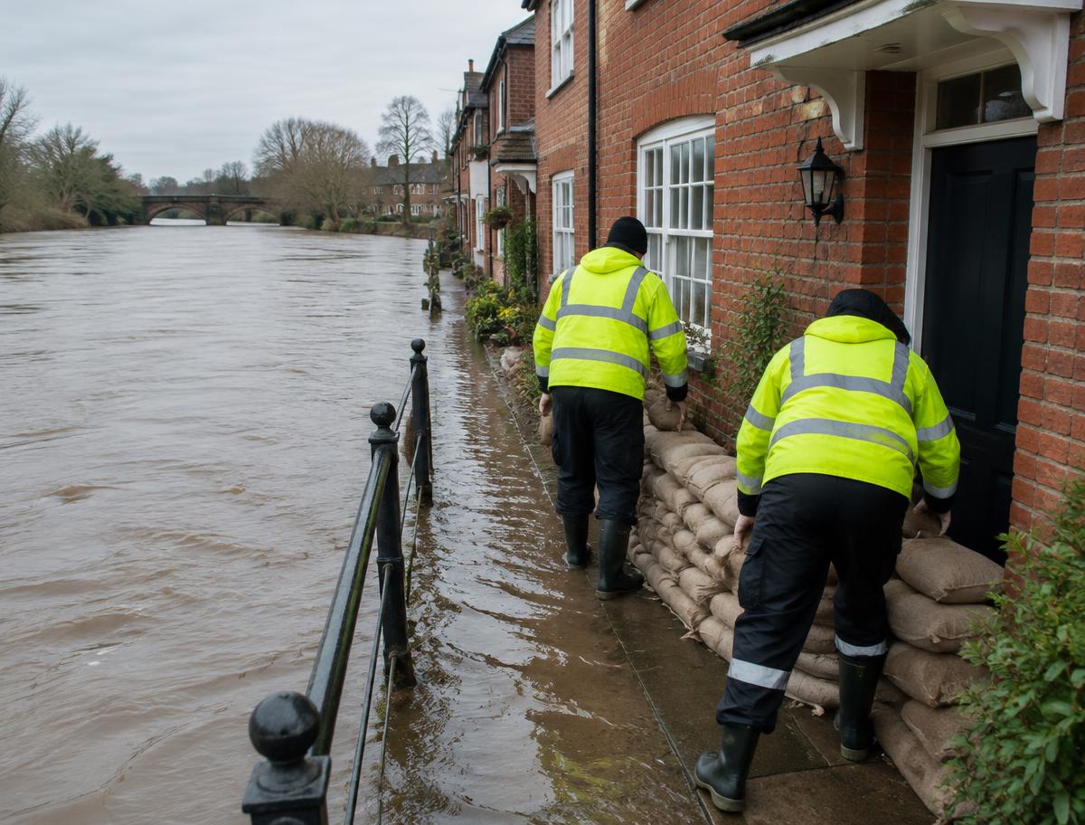 Illustrative flood preparedness scene