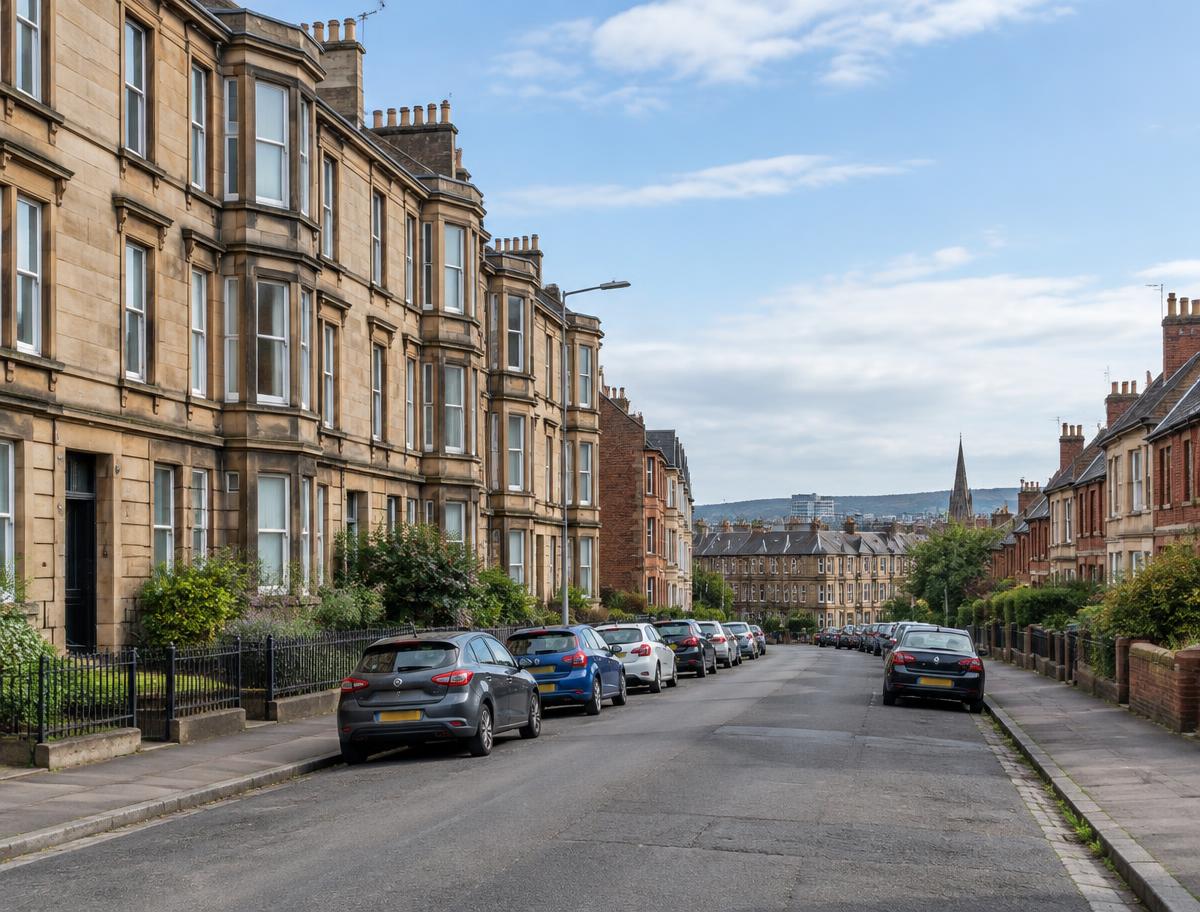 Illustrative image of residential streets and flats in Britain
